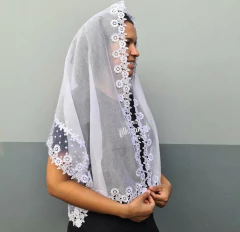 Imagem do VÉU CCB DIANA COM APLICAÇÃO POÁ