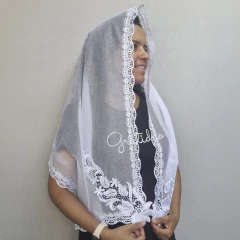 Imagem do VÉU CCB EMILY COM APLICAÇÃO