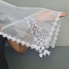 Imagem do VÉU CCB FLOR COM APLICAÇÃO