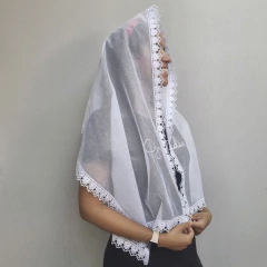 Imagem do VÉU CCB LUANA COM APLICAÇÃO