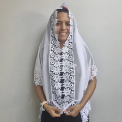 Imagem do VÉU CCB MARGARIDA COM APLICAÇÃO