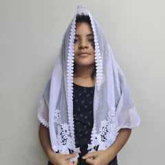 Imagem do VÉU CCB INFANTIL MARIA COM APLICAÇÃO
