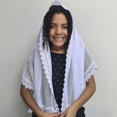 VÉU CCB INFANTIL MILENA COM APLICAÇÃO