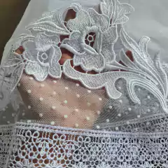 Imagem do VÉU CCB REBECA COM APLICAÇÃO POÁ