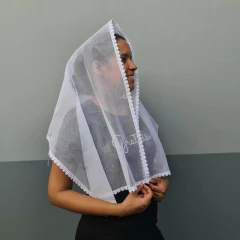 VÉU CCB DE BOLSA QUADRADO - TAMANHO 1,30X0,50 CM - Véus da Fer | A loja certa para comprar seu véu CCB.