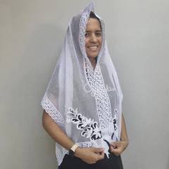 Imagem do VÉU CCB SUZANA COM APLICAÇÃO