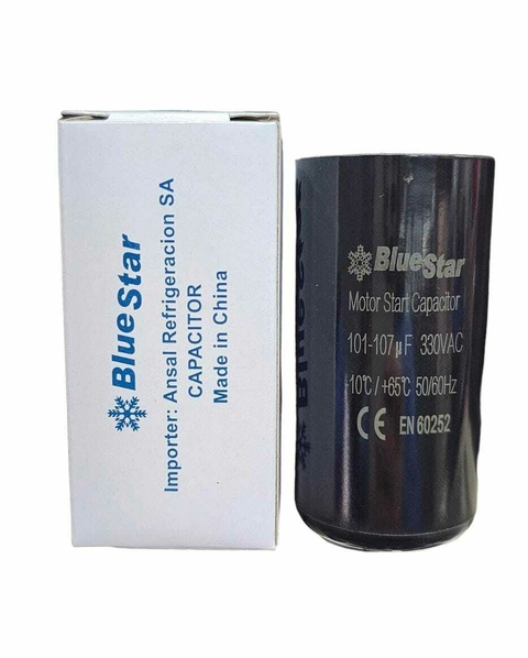CAPACITOR BLUESTAR 101-107MF 330V