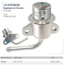 Regulador De Pressão Honda Civic Lx Ex Acord Ex Lp239