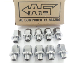 Jogo Parafuso Porcas Weld Curta M12 X 1,5 Com 10 Peças Ag