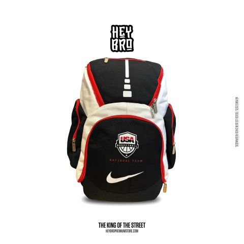 MOCHILA USA BASKETBALL JJOO 35LTS - BLANCA Y AZUL