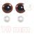 Olhos castanhos com trava de segurança - 10 mm - Círculo