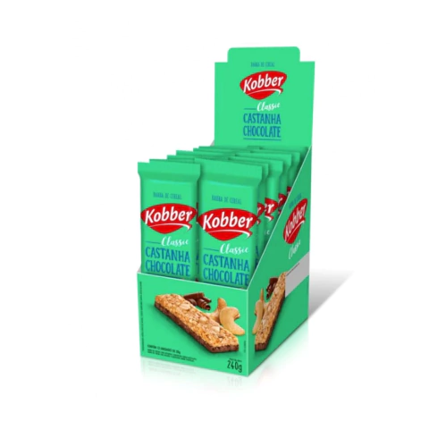 Caixa de Barra de Cerais Kobber 12x20g (12 unidades)