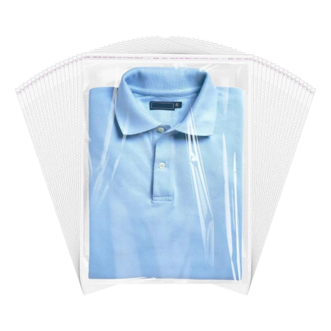 Saco Plástico Adesivado s/ Furo 40x50+4cm - Pct c/ 1000