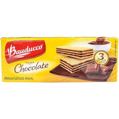 Biscoito Wafer Chocolate Bauducco 140g