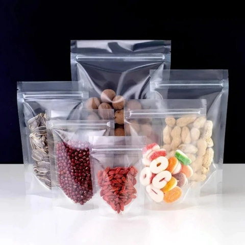 Saco Stand Up Pouch Transparente 12x20+4cm - Pct c/ 50