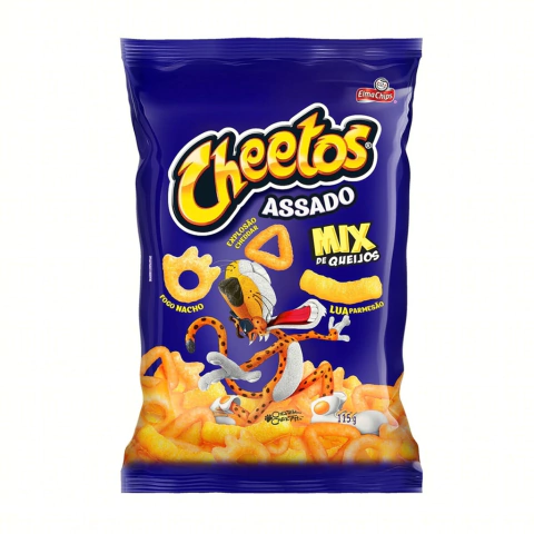 Salgadinho de Milho Sortido Mix de Queijos Elma Chips Cheetos Pacote 115g