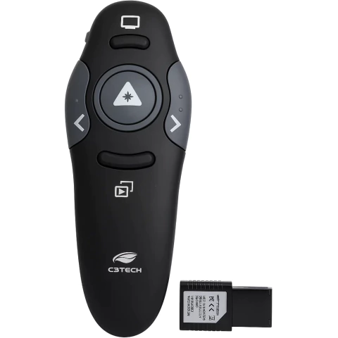 Apresentador Sem Fio C3Tech AP-400BK com Laser USB 10m