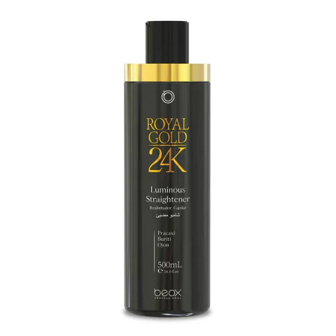 Beox professional Luminous Straightener | Royal Gold 24K | Alisador | brilho e maciez extrema | 500ml