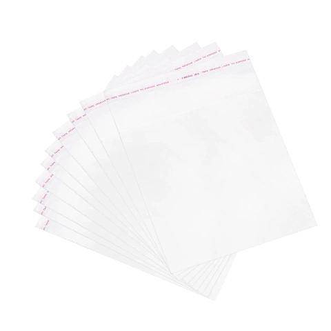 Saco Plástico Adesivado s/ Furo 10x13+3cm - Pct c/ 1000