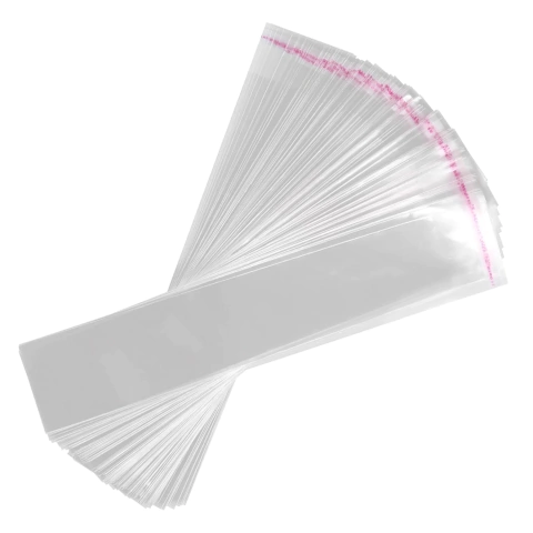 Saco Plástico Adesivado s/ Furo 4x30+3cm - Pct c/ 1000