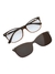 Óculos CLIP-ON 2 em 1 FLEXCLIP • H•25033 • ARMAÇÃO + SOLAR • ACETATO • HASTE COM MOLAS na internet