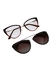 Óculos CLIP-ON 2 em 1 VISIONCLIP • H•25031 • ARMAÇÃO + SOLAR • METAL + TR90 • HASTE COM MOLAS - loja online