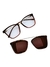 Imagem do Óculos CLIP-ON 2 em 1 VERSA • H•25027 • ARMAÇÃO + SOLAR • TR90 + METAL HASTE COM MOLAS