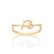 Anel Skinny Fé Cravejado com Zircônias banhado a Ouro 18K Rommanel