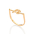 Anel Skinny Fé Cravejado com Zircônias banhado a Ouro 18K Rommanel - comprar online