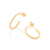 Brinco Meia Argola Oval banhado a Ouro 18K Rommanel - comprar online