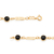Pulseira com Cristais Pretos Banhada a Ouro 18K Rommanel - comprar online