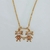 Gargantilha Elo Português com Pingente Meninas banhada a Ouro 18K Rommanel - comprar online