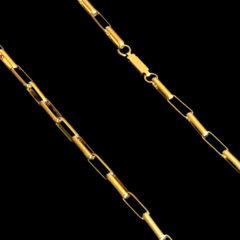 KIT CORDÃO E PULSEIRA TIJOLINHO (5MM) – 70cm + PINGENTE CRUCIFIXO 3D – BANHADA A OURO 18K na internet
