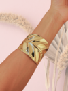 Bracelete Folha Dourado