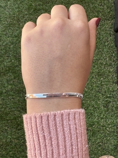 Pulseira fita folheada prata - comprar online