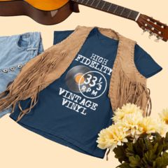 Camiseta Unissex " High Fidelity Vintage Vinyl " na internet