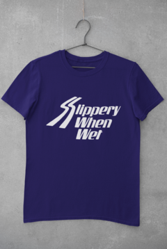 Camiseta Unissex " Bon Jovi - Slippery When Wet " - Made in Music