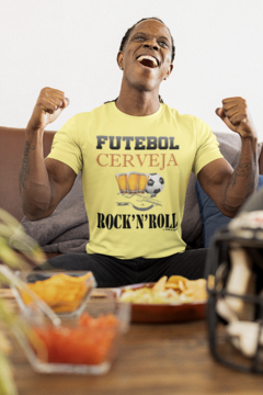 Camiseta " Futebol, Cerveja & Rock'n'Roll " na internet