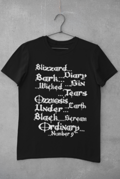 Camiseta Unissex " Ozzy Albuns " - comprar online