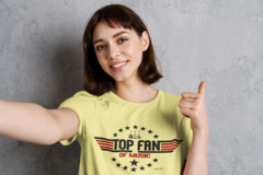 Camiseta " Top fan " na internet