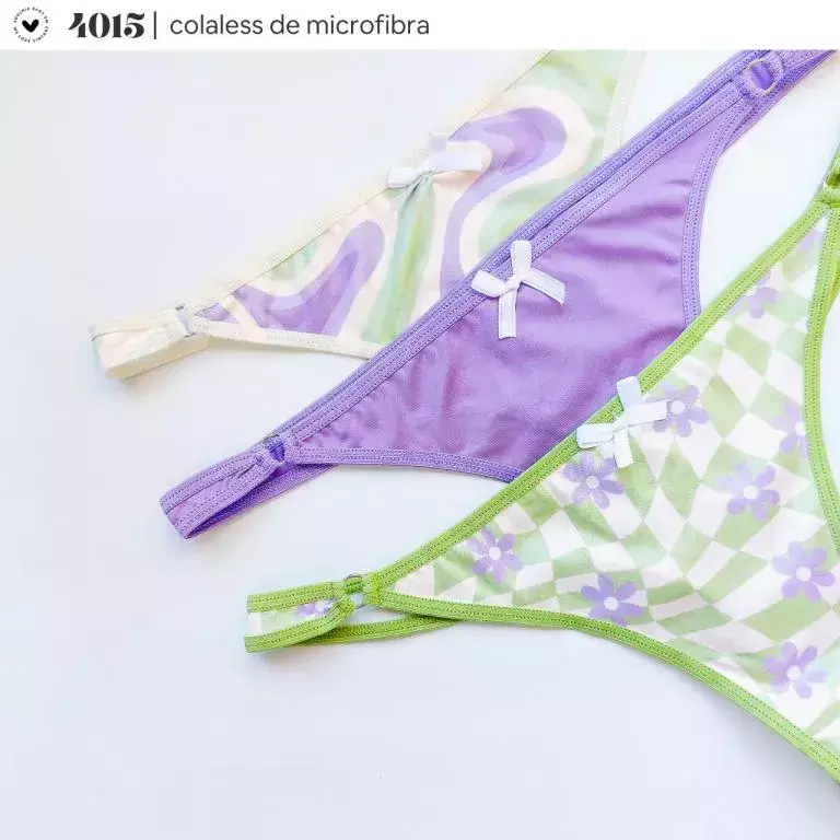 Pack x3 colaless de microfibra art. 4015 (lila)