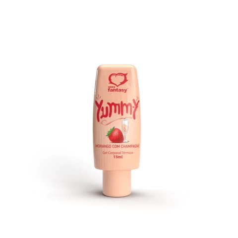 Yummy Gel Térmico Morango com Champagne 15ml