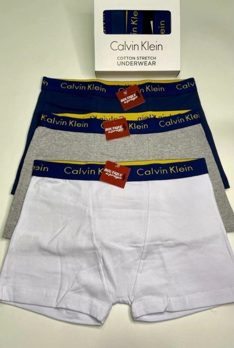 CK- CUECAS DE ALGODÃO (AZUL \CINZA\BRANCA)