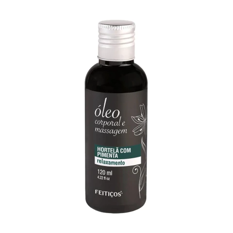ÓLEO CORPORAL PARA MASSAGEM - HORTELÃ COM PIMENTA - RELAXAMENTO 120ML