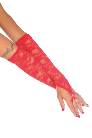 LUVA LONGA RENDA VERMELHA– 1004