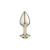 REF 254-Lite Plug Dourado com Pedra Dourada Tamanho M - comprar online