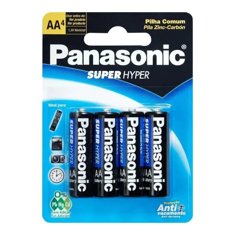 Panasonic Pilha Comum AA com 4 Unidades