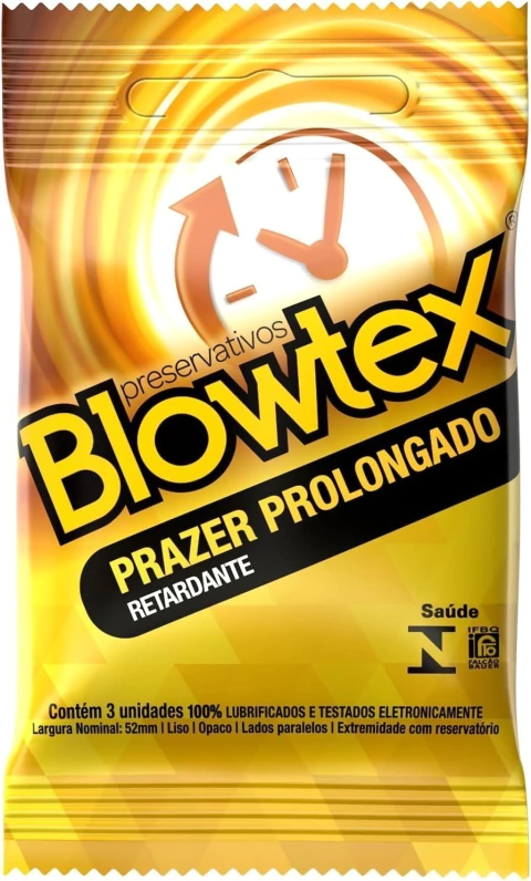 Blowtex Preservativo Retardante Com 3 Unidades