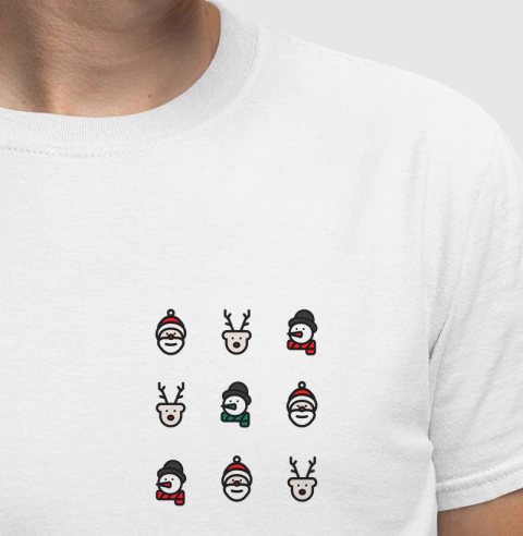 Camiseta Personagens de Natal