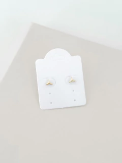 Brinco cauda de sereia mini banhado a ouro